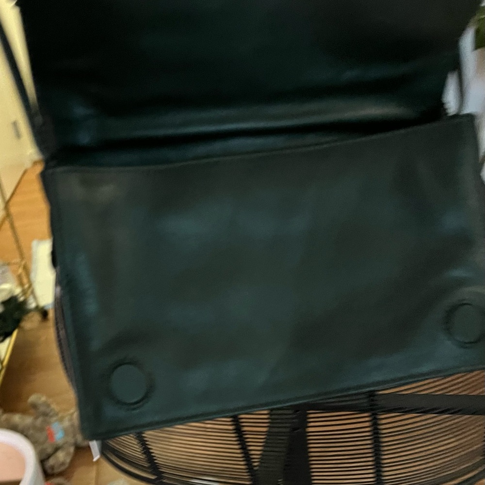 Zara Dark Green Leather Wristlet Clutch - Picture 2 of 3